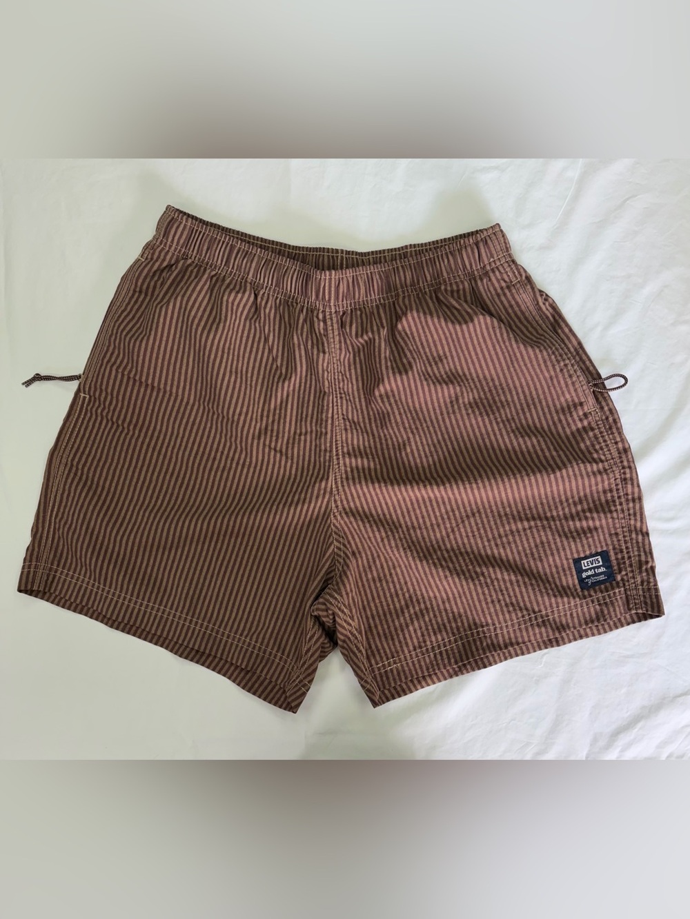 Levi's Brown Striped Shorts